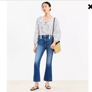 LOFT High Rise Kick Crop Jeans
